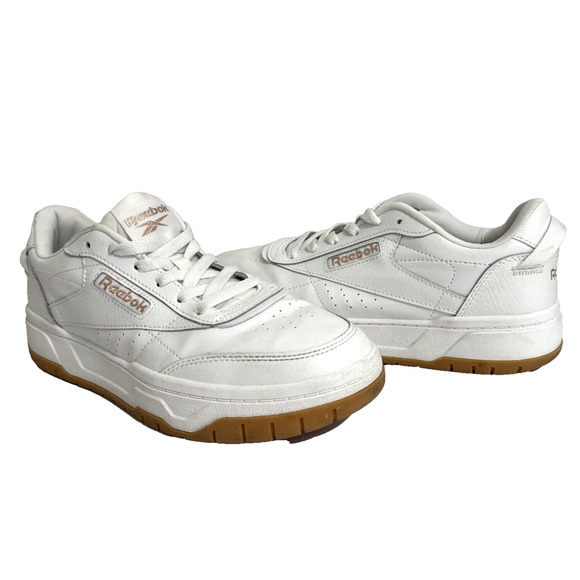 Women's Reebok Classics Chalk Casual Lace-Up Shoes AR30184W White/Rose/Gold - Picture 1 of 9